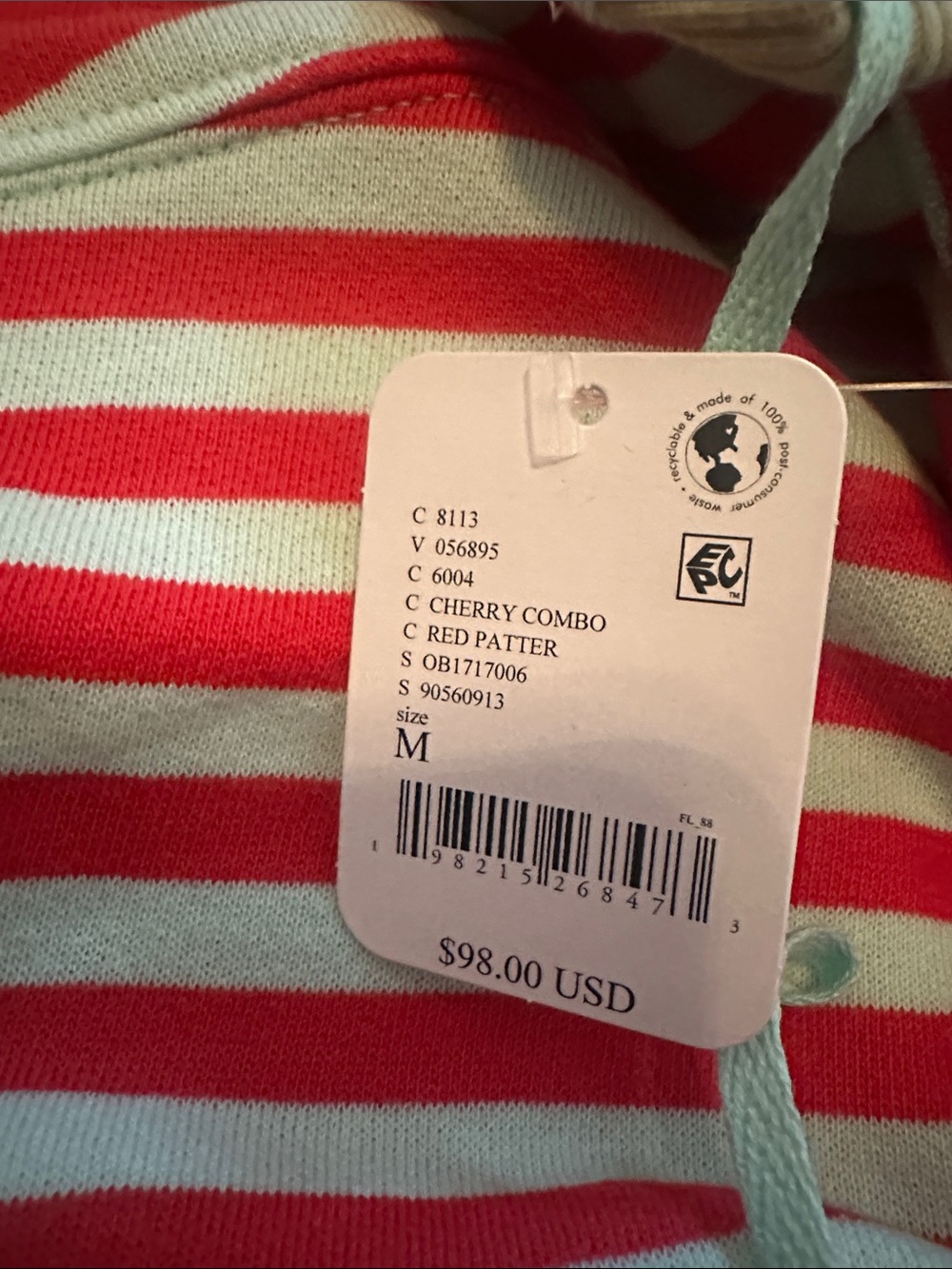 We The Free Striped Knit Top in Red, Light Green & Cream - Picture 10 of 10